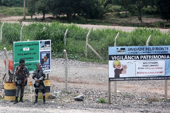 Vigilância patrimonial do canteiro de Belo Monte. Foto: Ruy Sposati/Cimi